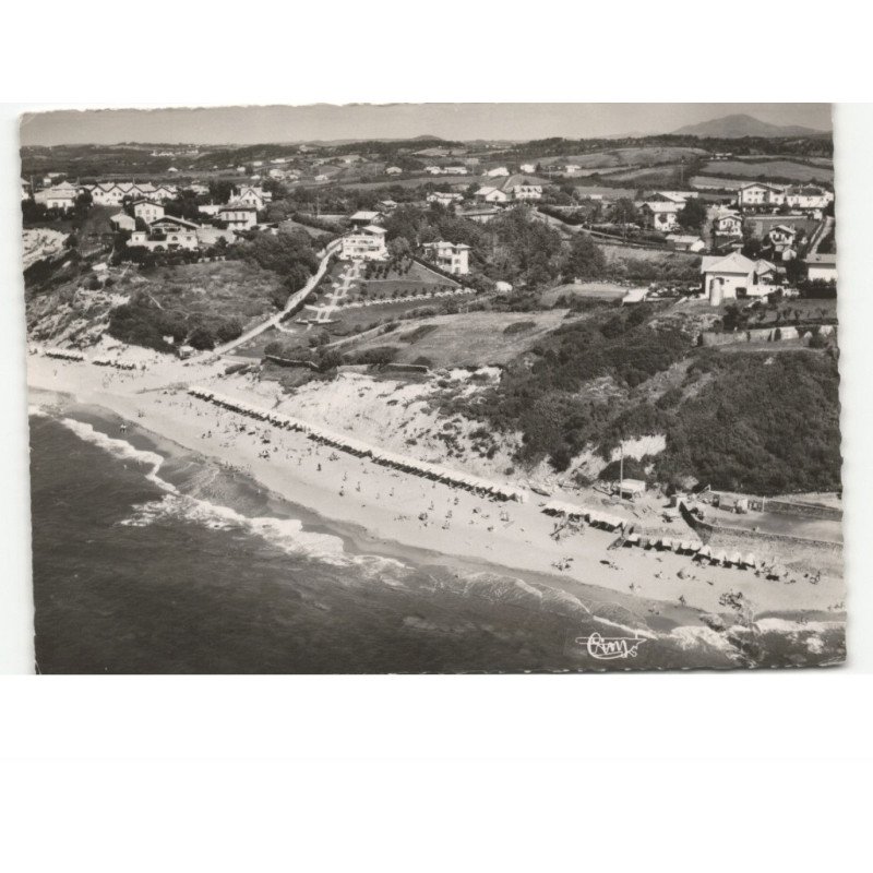 GUETHARY: la plage vue aérienne 10x15 - très bon état