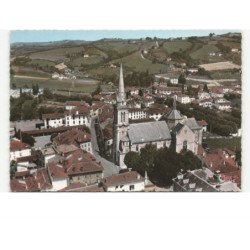 HASPARREN: vue générale, place verdun vue aérienne 10x15 - très bon état