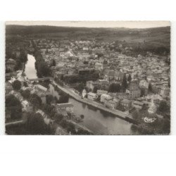 FIGEAC: la ville et le lot vue aérienne 10x15 - très bon état