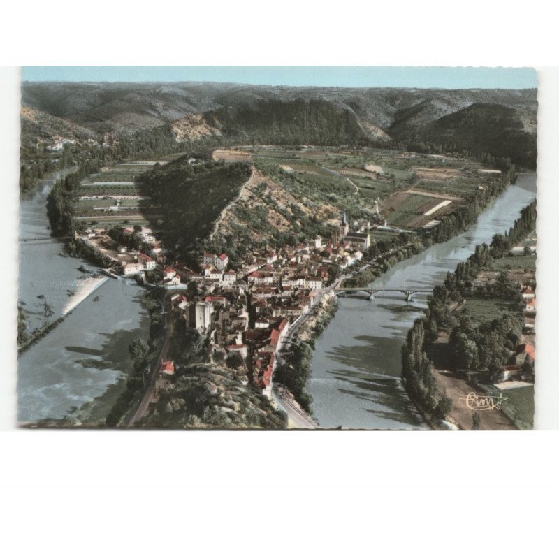 LUZECH: la pistoule et la boucle du lot vue aérienne 10x15 - très bon état