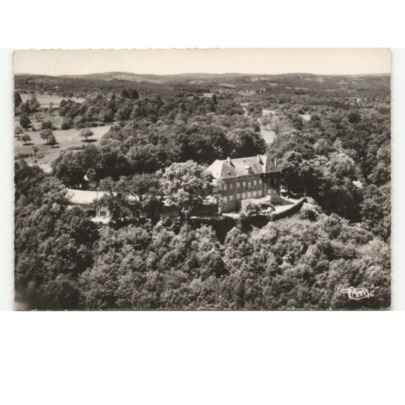 LES QUATRE-ROUTES: le château de langlade vue aérienne 10x15 - très bon état