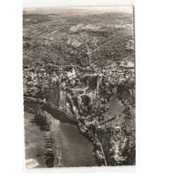 SAINT-CIRQ-LAPOPIE: vue générale vue aérienne 10x15 - très bon état
