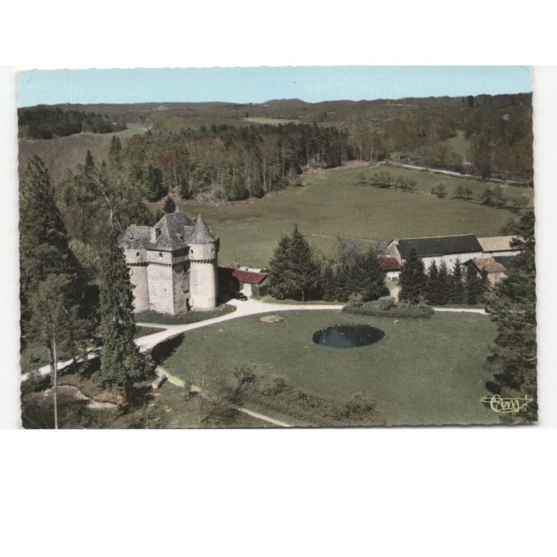 SOUSCEYRAC: château de grugnac vue aérienne 10x15 - très bon état