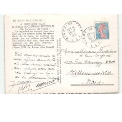 BRETENOUX: le château de castelnau-bretenoux, 2e forteresse de france vue aérienne 10x15 - très bon état