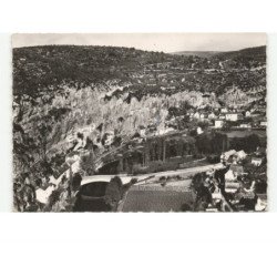 CABRERETS: la falaise et le pont sur le célé vue aérienne 10x15 - état
