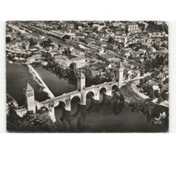 CAHORS-en-QUECY: le lot le pont val andré vue aérienne 10x15 - état