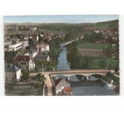 FIGEAC: nouveau lycée et pont du gua vue aérienne 10x15 - très bon état