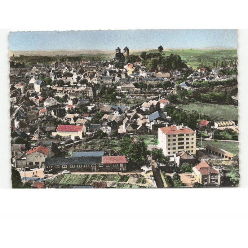 GOURDON: vue générale vue aérienne 10x15 - très bon état