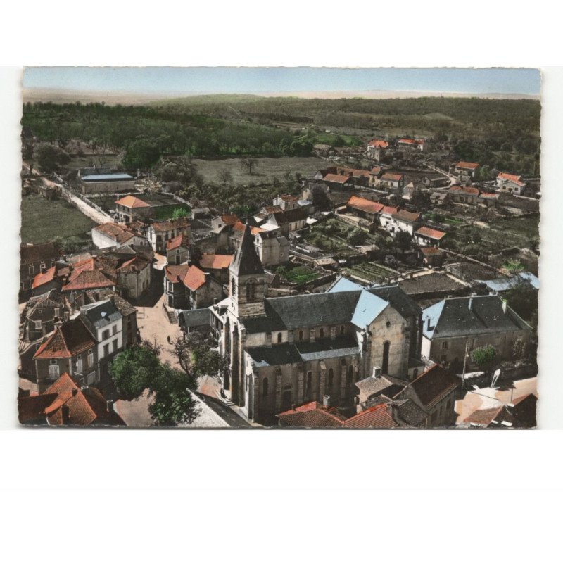 LIMOGNE: vue générale vue aérienne 10x15 - très bon état