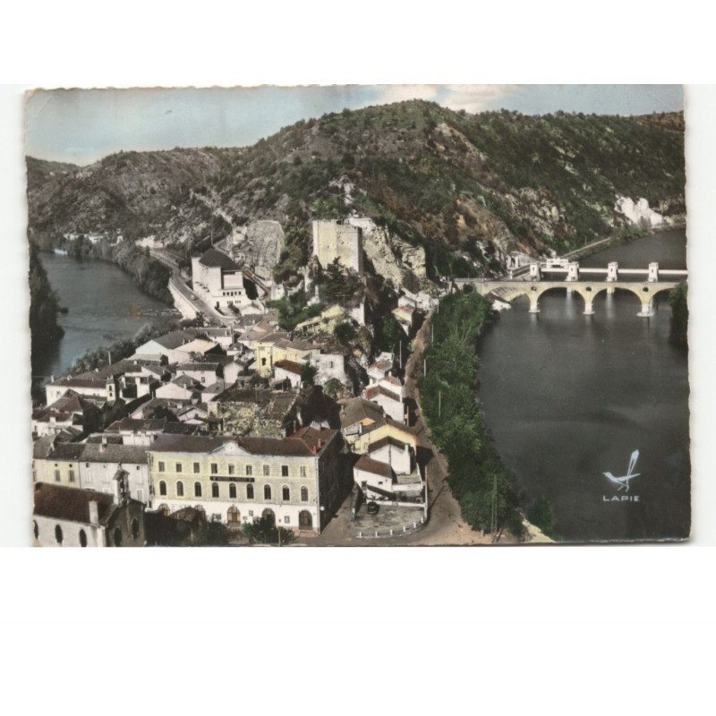 LUZECH: vue d'ensemble vue aérienne 10x15 - très bon état