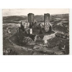 SAINT-CERE: les tours saint-laurent, résidence du peintre Jean Lurçat vue aérienne 10x15 - très bon état