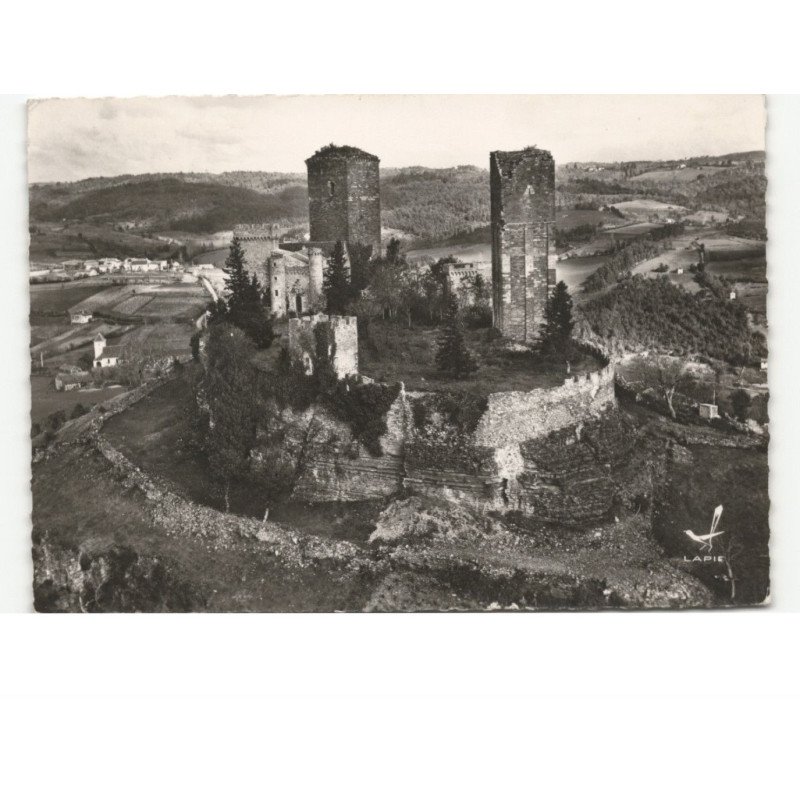 SAINT-CERE: les tours saint-laurent, résidence du peintre Jean Lurçat vue aérienne 10x15 - très bon état