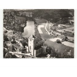 SAINT-CIRQ-LAPOPIE: vue sur le lot vue aérienne 10x15 - très bon état