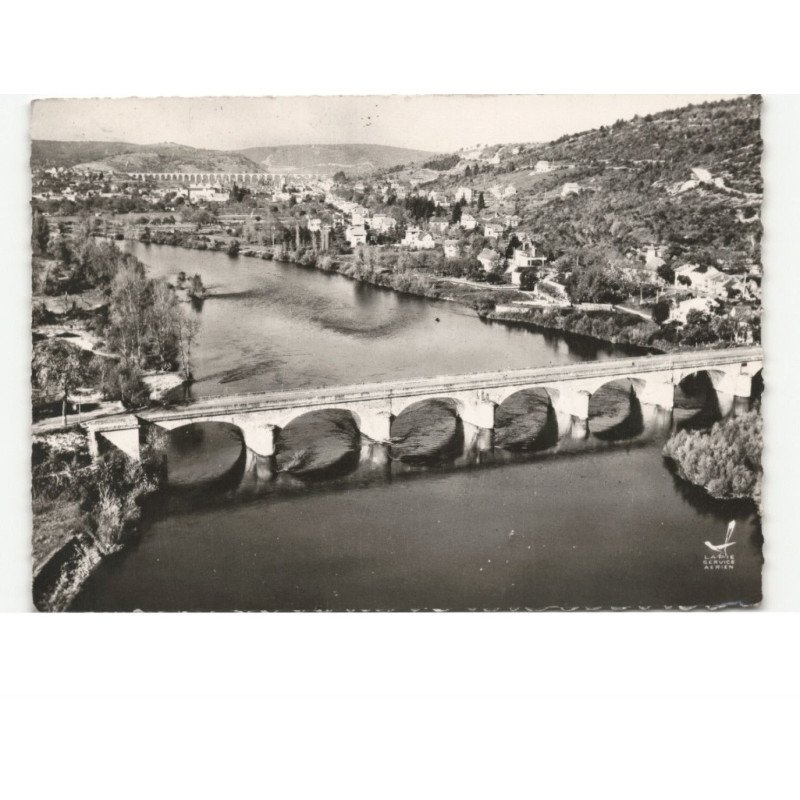 SOUILLAC: pont sur la dordogne vue aérienne 10x15 - très bon état