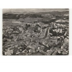 LANGOGNE: station climatique, vue générale, le pont sur le langouyrou vue aérienne 10x15 - très bon état