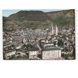 MENDE: le quartier des carmes et la cité administrative vue aérienne 10x15 - très bon état