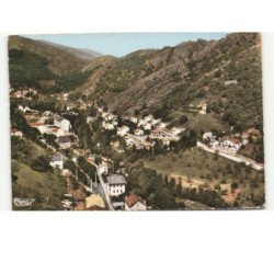 VILLEFORT: avenue de la gare et quartier de la vignette vue aérienne 10x15 - très bon état
