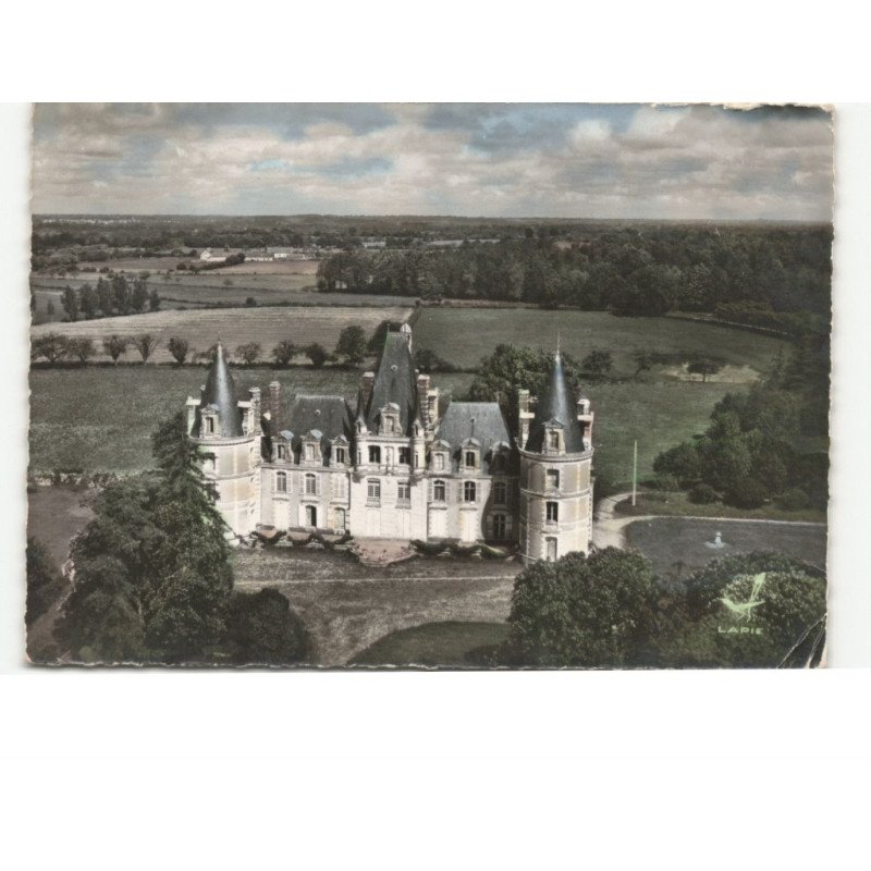 TIERCE: château de simbré vue aérienne 10x15 - très bon état
