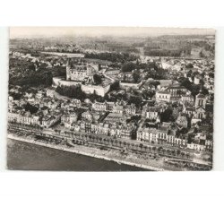SAUMUR: vue générale, le château, les quais vue aérienne 10x15 - très bon état