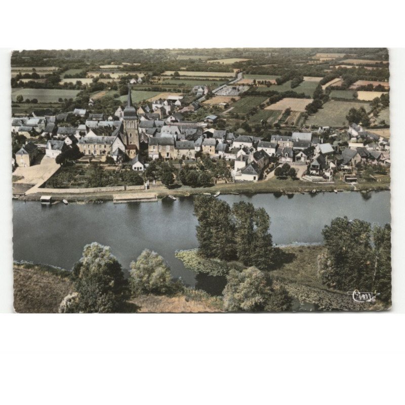 BRISSARTHE: vue générale vue aérienne 10x15 - très bon état