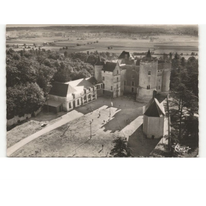 COUTURES: château de montsabert vue aérienne 10x15 - très bon état