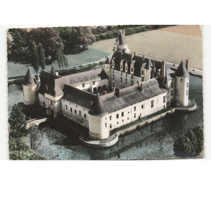 ECUILLE: château du plessis bourré vue aérienne 10x15 - très bon état