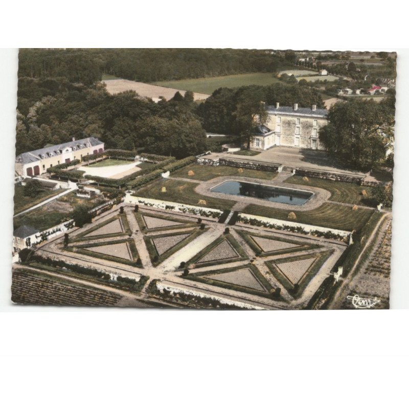 JARZE: le château vue aérienne 10x15 - très bon état