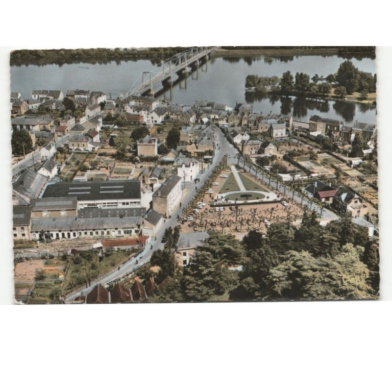 MONTJEAN: vue générale vue aérienne 10x15 - très bon état
