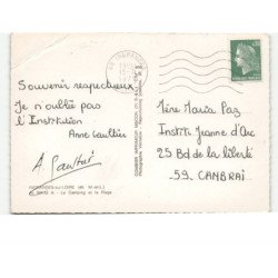 INGRANDES-sur-LOIRE: le camping et la plage vue aérienne 10x15 - état