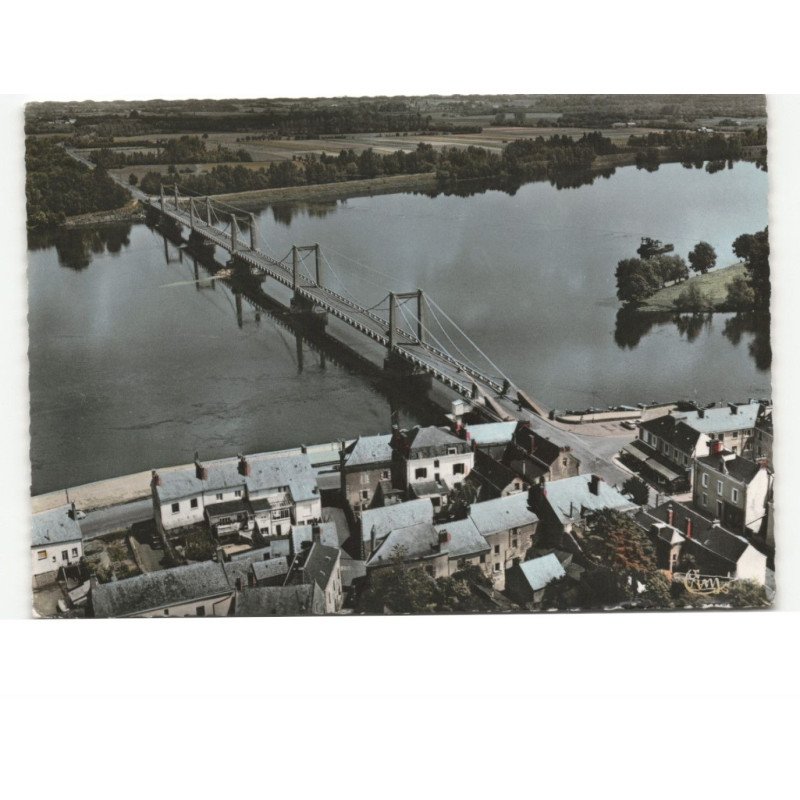 MONTJEAN: le pont sur la loire vue aérienne 10x15 - très bon état