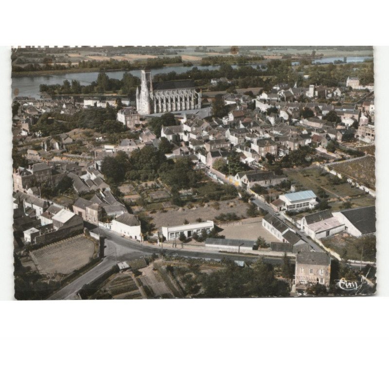 MONTJEAN: vue générale vue aérienne 10x15 - état