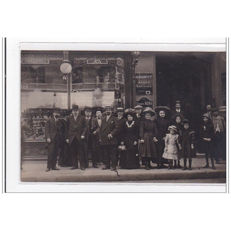 PARIS 9ème : carte photo Léonce Berg tailleur au 71 rue de Provence - tres bon etat