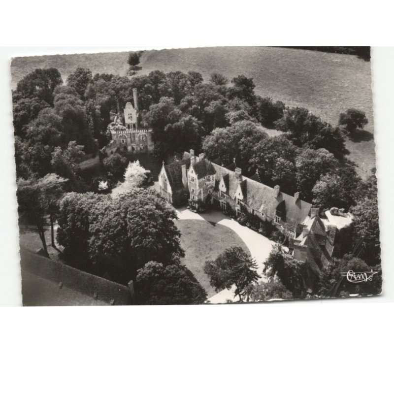 PLESSIS-MACE: château XIIe XVe siècle vue aérienne 10x15 - très bon état