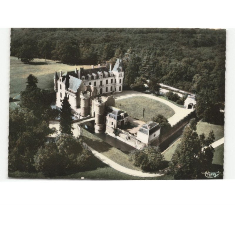 NEUIL-sur-LAYON: château de la boissonnière vue aérienne 10x15 - très bon état