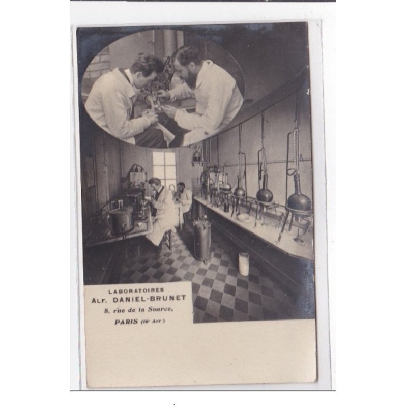PARIS : laboratoires, alf. daniel-brunet, 8 rue de la source - tres bon etat
