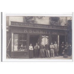 PARIS 5ème : imprimerie, fabrique, de registre SCHMITT imprimeur lithographe - 43 rue du Cardinal Lemoine- tres bon etat