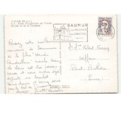 SAUMUR: école d'applicatio. de l'armée blindée et de la cavalerie vue aérienne 10x15 - très bon état