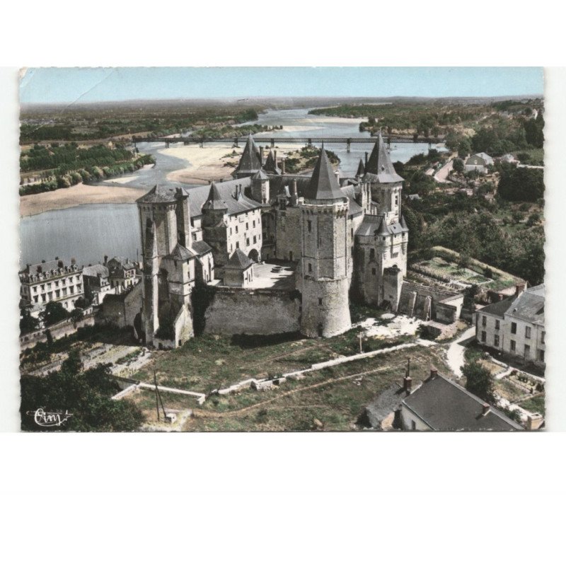 SAUMUR: le château vue aérienne 10x15 - état