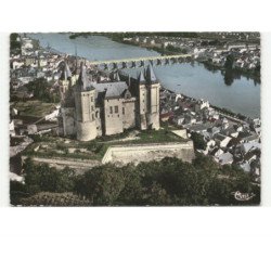 SAUMUR: le château vue aérienne 10x15 - état
