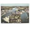 SAUMUR: l'île et les 2 ponts sur la loire vue aérienne 10x15 - état