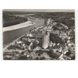 TREVES: la tour l'église et la vallée de la loire vue aérienne 10x15 - très bon état