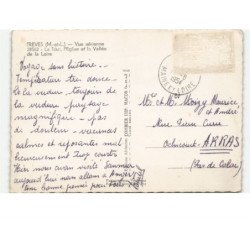 TREVES: la tour l'église et la vallée de la loire vue aérienne 10x15 - très bon état