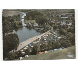 VILLEVEQUE: la plage, le camping vue aérienne 10x15 - très bon état