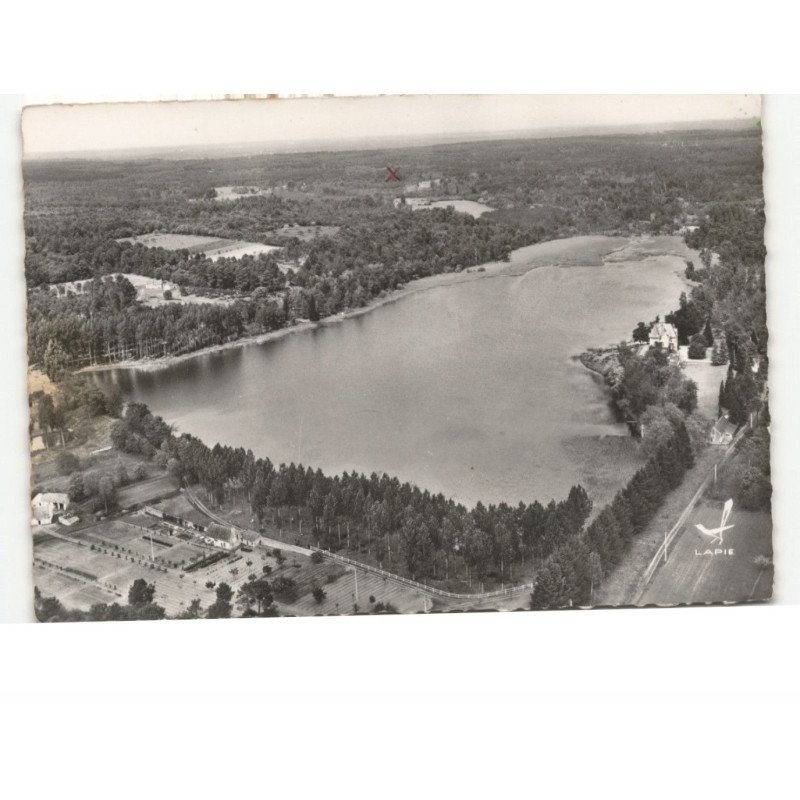LA BREILLE: lac des hautes belles vue aérienne 10x15 - très bon état