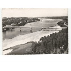 BEHUARD: le pont et vue d'ensemble sur béhuard vue aérienne 10x15 - très bon état