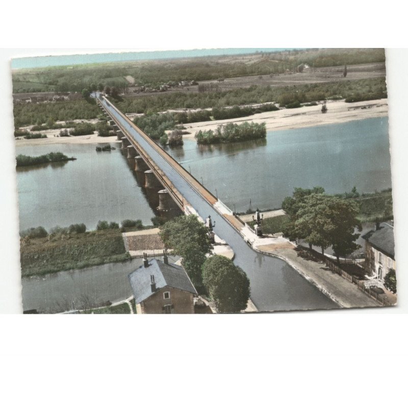 SAINT-FIRMIN-sur-LOIRE: le pont-canal de briare vue aérienne 10x15 - très bon état