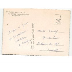 GRASSE: vue générale vue aérienne 10x15 - très bon état