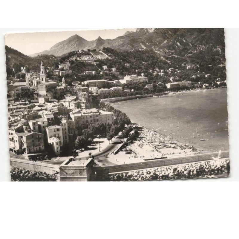 MENTON: le port vue aérienne 10x15 - très bon état