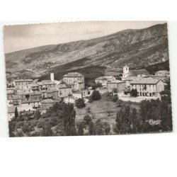 ROSANS: centre du village, l'horloge et l'église vue aérienne 10x15 - très bon état