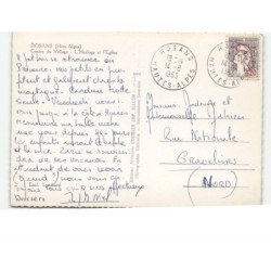 ROSANS: centre du village, l'horloge et l'église vue aérienne 10x15 - très bon état